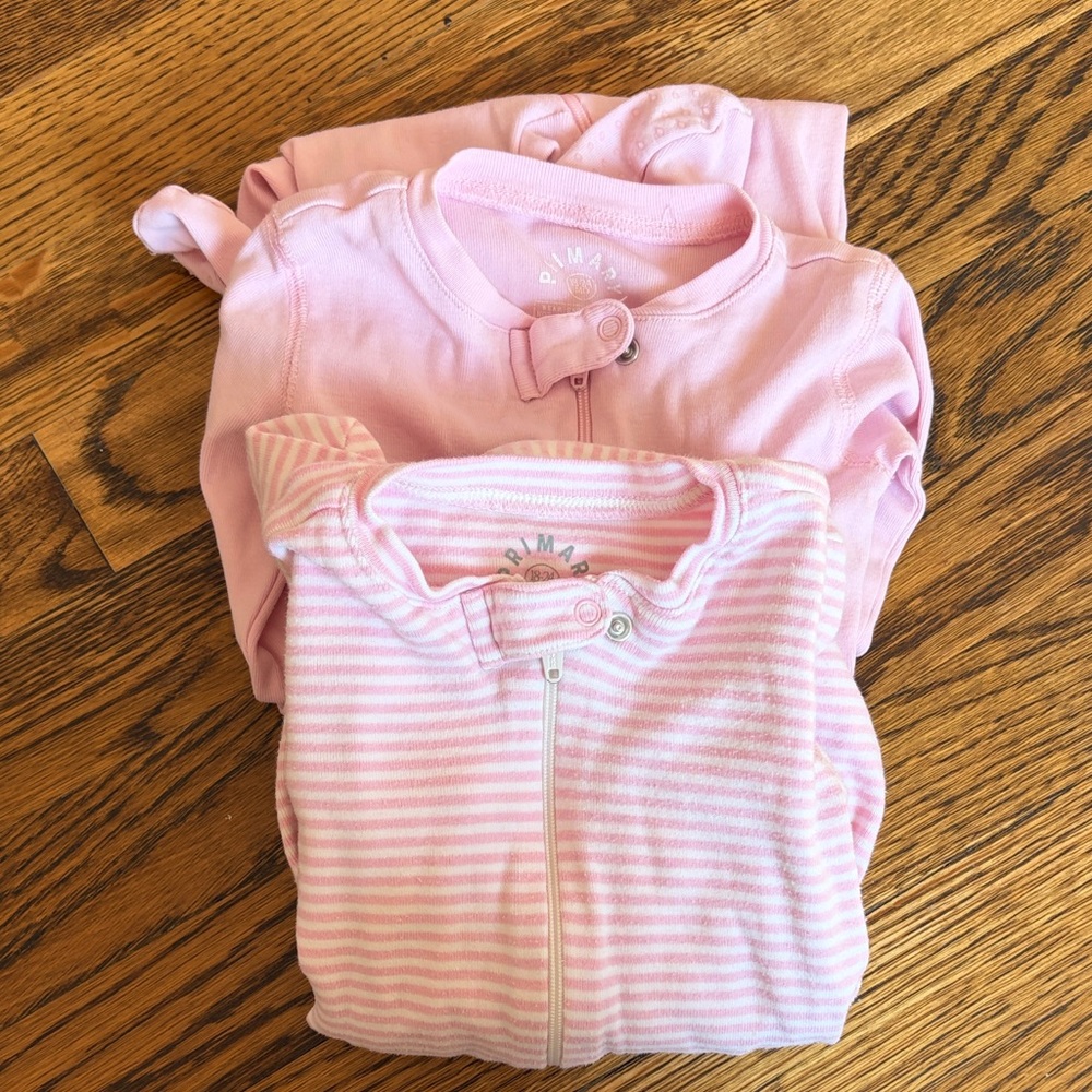 Primary Baby organic zip footie